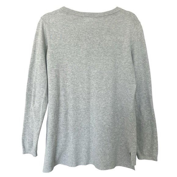 Crown & Ivy Sweater Buffalo Plaid Penguin Design Sequins Holiday Stretchy Sz M - Picture 2 of 9